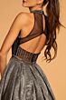 GLS by Gloria GL2631 High Neck Cutout Back Glitter Dress