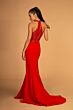 Elizabeth K GL2640 Embellished Back Halter Neck Dress