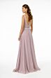 Elizabeth K GL2653 Embroidered Top Scoop Back V-Neck Dress