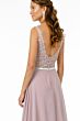 Elizabeth K GL2653 Embroidered Top Scoop Back V-Neck Dress