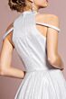 Elizabeth K GL2664 Pleated Skirt High Neck Sparkly Dress