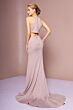 Elizabeth K GL2668 Cutout Racerback Plunging Neck Dress
