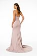 Elizabeth K GL2670 Scoop Neckline Slit Skirt Bridesmaid Dress