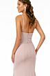 Elizabeth K GL2670 Scoop Neckline Slit Skirt Bridesmaid Dress