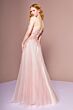 Elizabeth K GL2694 Embroidered Top Glitter Skirt Bridesmaid Dress