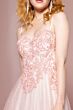 Elizabeth K GL2694 Embroidered Top Glitter Skirt Bridesmaid Dress