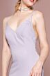 Elizabeth K GL2696 Embellished Back V-Neck Dress