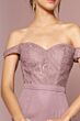 Elizabeth K GL2697 Lace Top Off The Shoulder Maid of Honor Dress