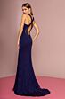 Elizabeth K GL2704 Criss Cross Back Plunging Neck Dress