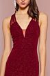 Elizabeth K GL2704 Criss Cross Back Plunging Neck Dress