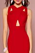 Elizabeth K GL2706 Criss Cross Top High Neck Dress