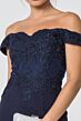 Elizabeth K GL2708 Embroidered Top Off The Shoulder Dress