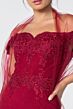 Elizabeth K GL2708 Embroidered Top Off The Shoulder Dress