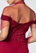 Elizabeth K GL2708 Embroidered Top Off The Shoulder Dress