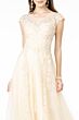 GLS by Gloria GL2882 Illusion Scoop Neck A-Line Dress