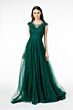 GLS by Gloria GL2882 Illusion Scoop Neck A-Line Dress