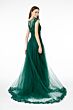 GLS by Gloria GL2882 Illusion Scoop Neck A-Line Dress
