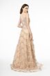 GLS by Gloria GL2884 V-Neck Floral A-Line Embroidered Dress
