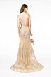 GLS by Gloria GL2889 Strappy Back Plunging Neck Glitter Dress