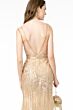 GLS by Gloria GL2889 Strappy Back Plunging Neck Glitter Dress