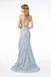 Elizabeth K GL2898 Strappy Back Plunging Neck Glitter Dress