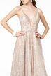 GLS by Gloria GL2915 Bare Back Plunging Neck Glitter Dress