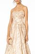 Elizabeth K GL2921 Embroidered Top Strapless Glitter Dress
