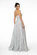 Elizabeth K GL2921 Embroidered Top Strapless Glitter Dress