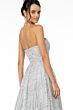 Elizabeth K GL2921 Embroidered Top Strapless Glitter Dress