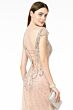 GLS by Gloria GL2945 Portrait Neckline Godet Skirt Lace-Up Dress