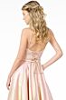 Elizabeth K GL2951 Lace-Up Back Sweetheart Neck Glitter Dress