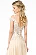 Elizabeth K GL2953 Embroidered Top Cold Shoulder Dress