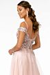 Elizabeth K GL2953 Embroidered Top Cold Shoulder Dress