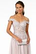 Elizabeth K GL2953 Embroidered Top Cold Shoulder Dress