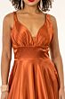 Elizabeth K GL2963 Strappy Back High Slit Bridesmaid Dress