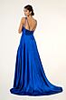 Elizabeth K GL2963 Strappy Back High Slit Bridesmaid Dress