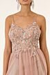 GLS by Gloria GL2983 Embellished Top Slit Skirt Dress