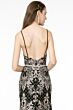 Elizabeth K GL2990 Bare Back Plunging Neck Glitter Dress
