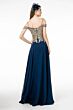 Elizabeth K GL2998 Embroidered Top Cold Shoulder Dress