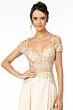 Elizabeth K GL2998 Embroidered Top Cold Shoulder Dress