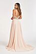 GLS by Gloria GL3005 Beaded Bodice A-Line Sheer Sleeve Dress