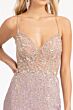 GLS by Gloria GL3006 Floral Top Sequin Skirt Lace-Up Dress