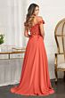 Elizabeth K GL3018 Off-The-Shoulder Floral Applique A-Line Bridal Gown