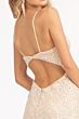 Elizabeth K GL3023 Cutout Back Sweetheart Neck Sequin Dress