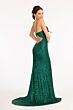 Elizabeth K GL3023 Cutout Back Sweetheart Neck Sequin Dress