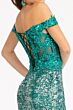 GLS by Gloria GL3024 Embroidered Corset Sequin Skirt Dress