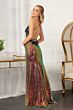 Elizabeth K GL3025 Strappy Back 3D Floral Sequin Dress