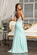 GLS by Gloria GL3029 Illusion Sides Plunging Neck Sequin Dress