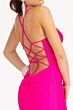 Elizabeth K GL3035 Embellished Bust Lace-Up Back Dress