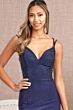 GLS by Gloria GL3036 Lace-Up Back Sweetheart Neck Hot Fix Dress